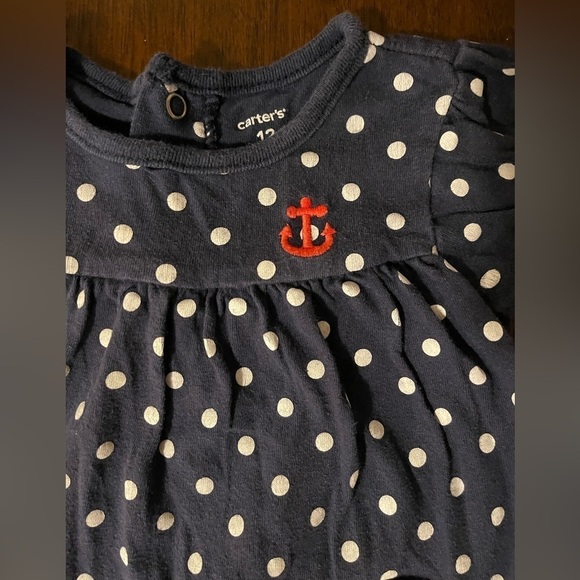 Carter’s | Nautical Polka Dot Dress Lot 2 Dresses | 12 mo - Picture 11 of 11
